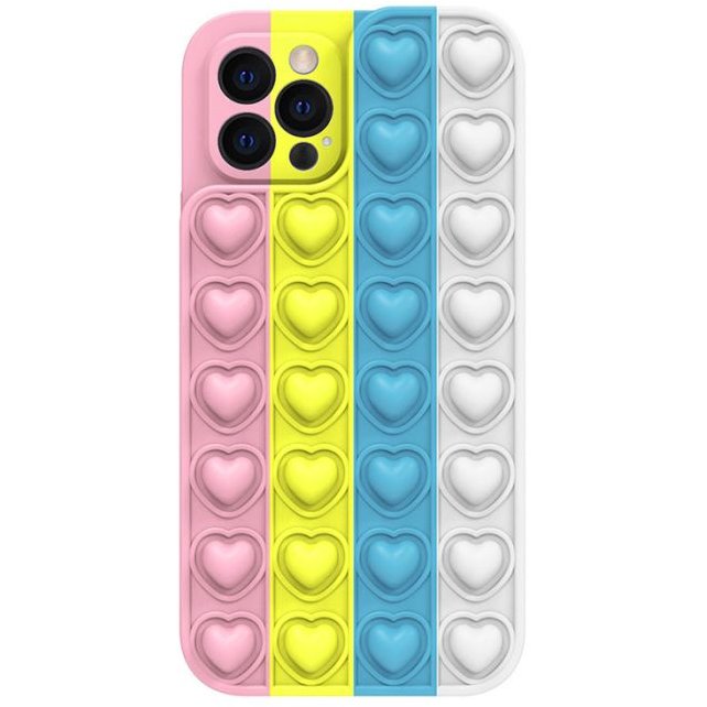 Husa Lemontti Heart Pop it pentru iPhone 12 Pro Multicolor 2