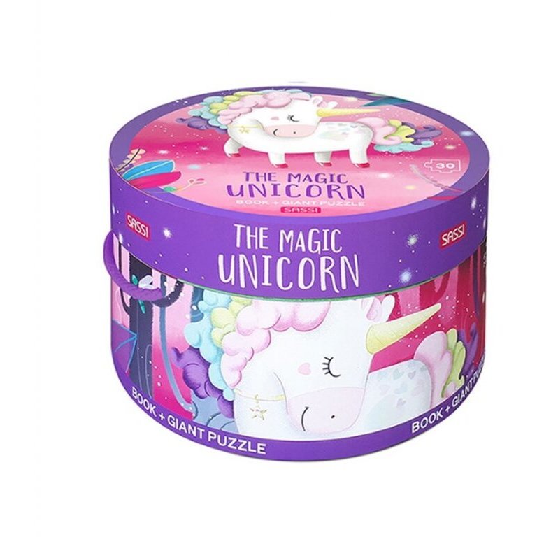Puzzle cu carte Unicorn 30 piese