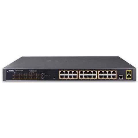 Switch GS-4210-24P2S Gigabit 24x RJ-45 2x SFP PoE+ Black