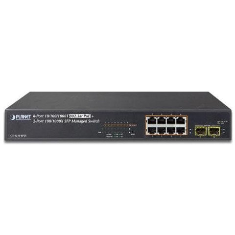 Switch GS-4210-8P2S Gigabit 8x RJ-45 2x SFP PoE+