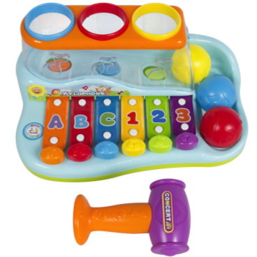 Jucarie Xilofon cu Mingiute si Ciocanel