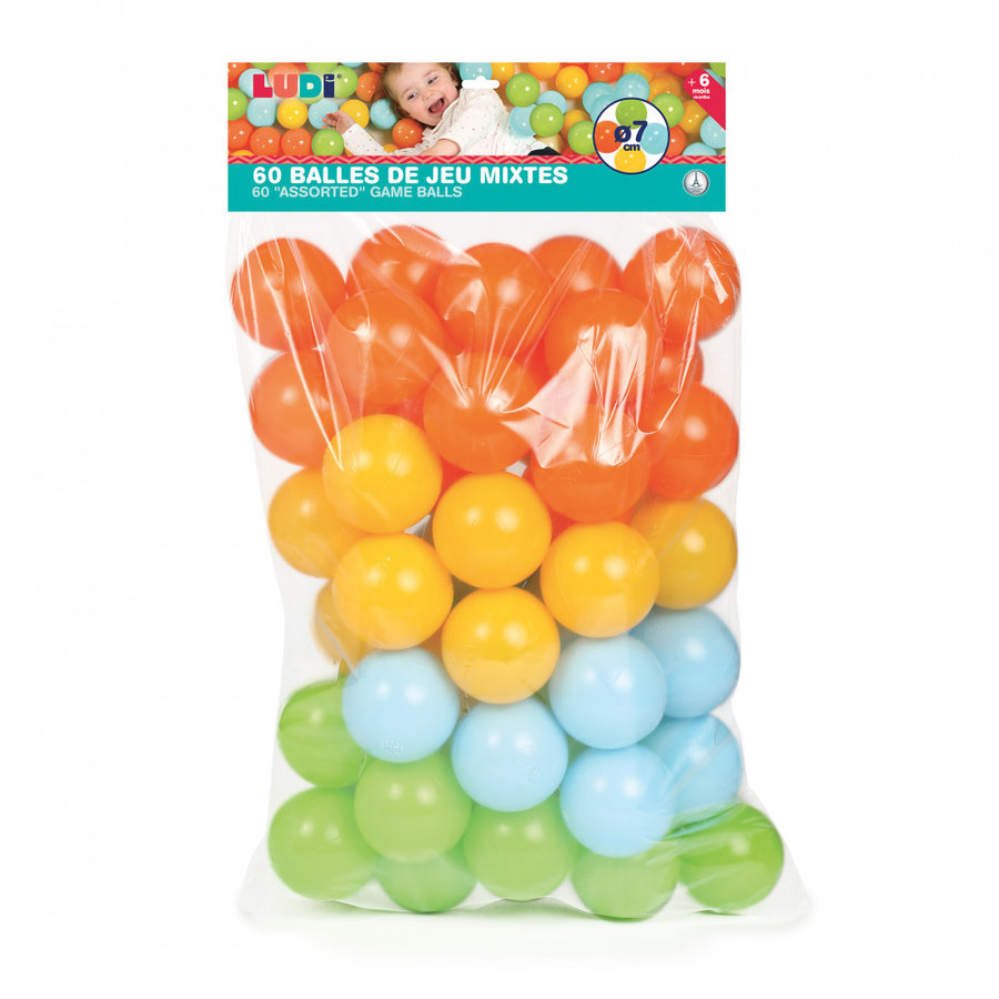 Set 60 bile joaca Multicolore