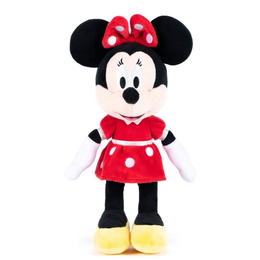 Jucarie de plus Minnie cu rochita rosie 20cm