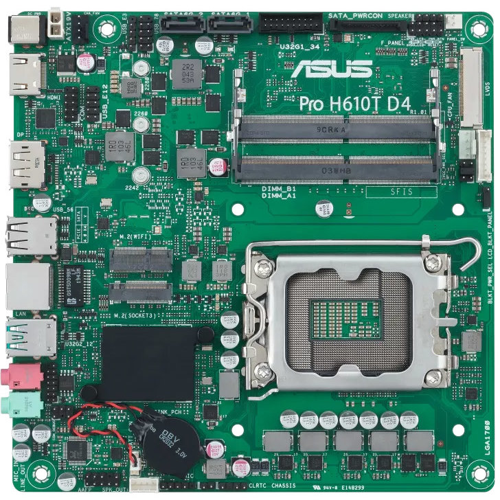 Placa de baza PRO H610T D4-CSM Intel LGA 1700 mITX