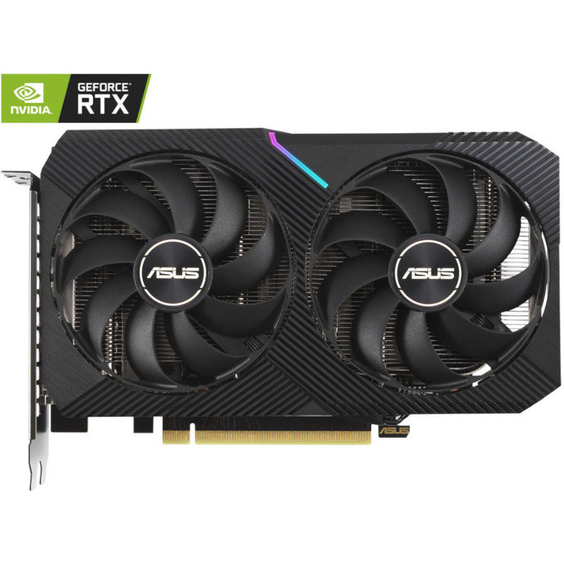 Placa video DUAL GeForce RTX 3060 Ti V2 MINI OC Edition LHR 8GB GDDR6 256bit