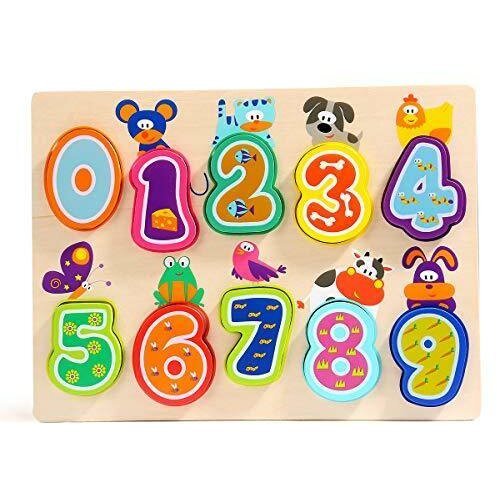 Puzzle din lemn Numere si animalute