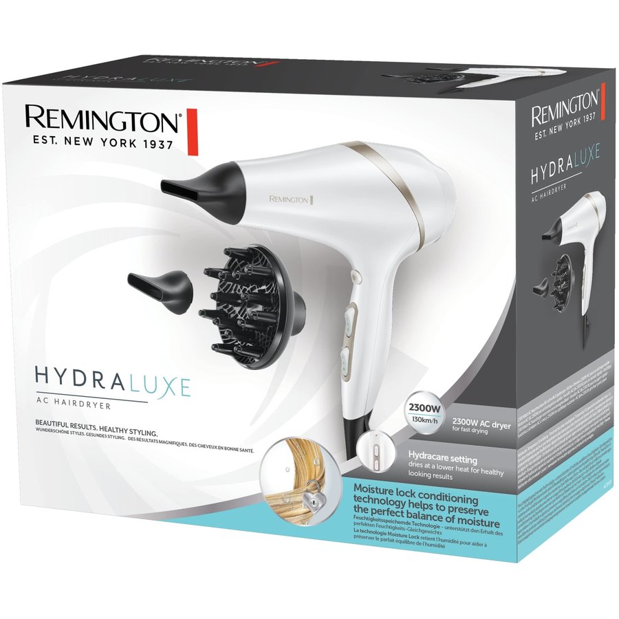 Uscător de Par Remington Hydraluxe Ionizare 3 viteze 2300W White Beige — imaginea 3