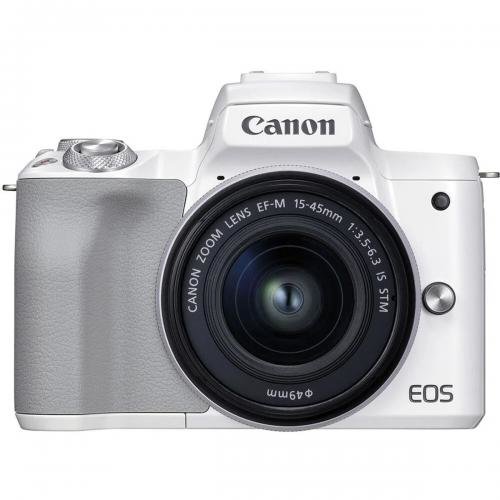 Camera foto Mirrorless + Obiectiv EF-M EOS M50 Mark II 24.1 MP White