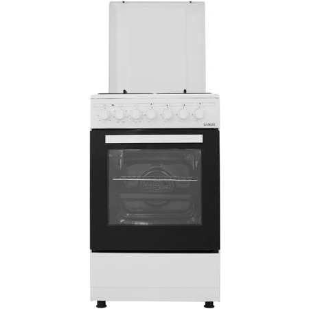 Aragaz Resigilat SM562AENS 4 Arzatoare pe Gaz Cuptor Electric Grill Ventilator Timer Alb