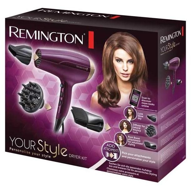 Uscător de Par Remington D5219 Your Style Dryer Kit 2300W mov / negru — imaginea 4