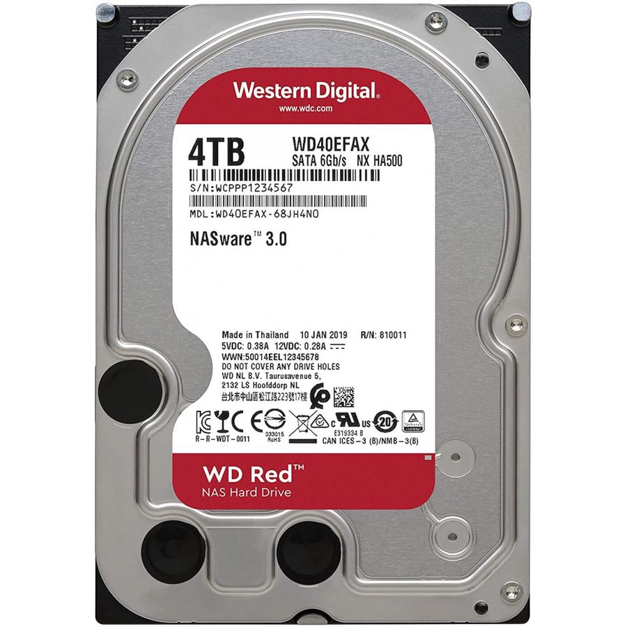 Hard Drive NAS Red WD40EFAX  4TB SATA-III 5400rpm 256MB