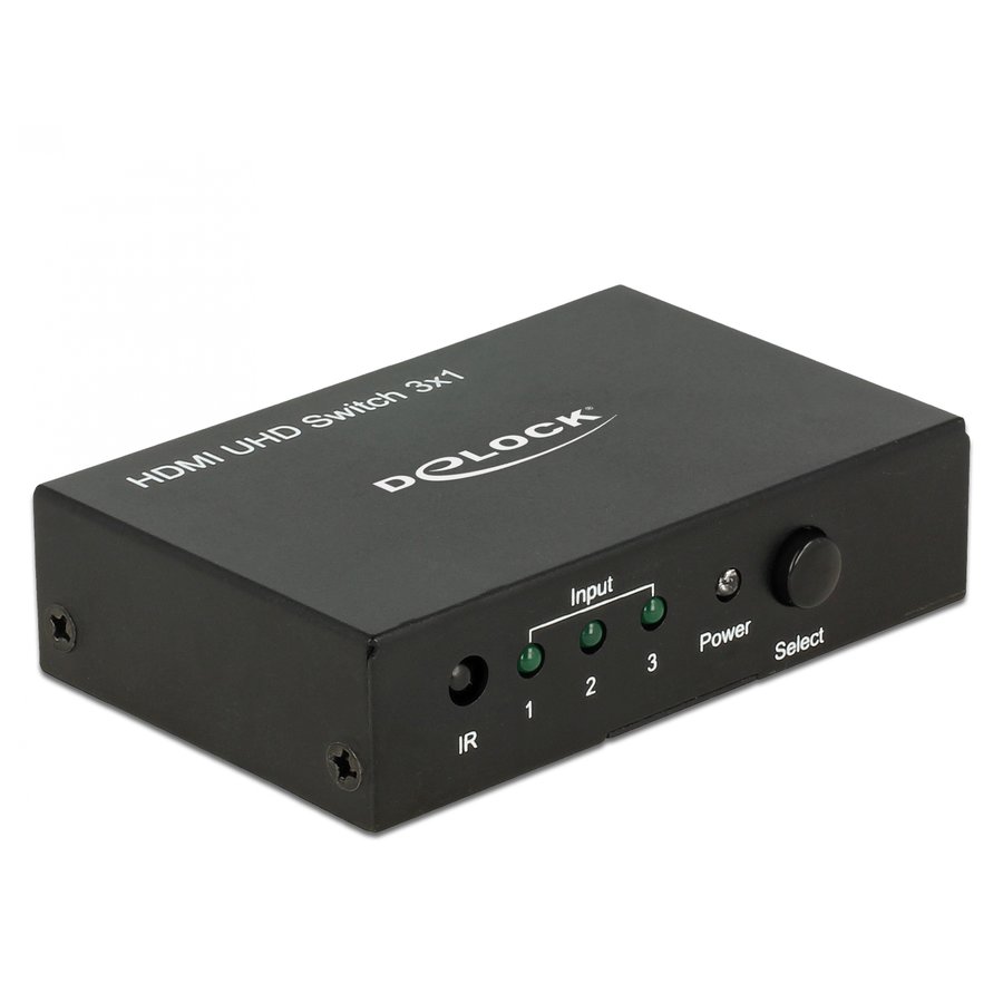 KVM Delock 4x HDMI 4K Black