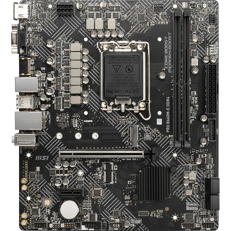 Placa de baza Pro B660M-E DDR4  Intel LGA1700 mATX