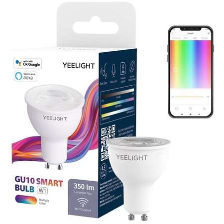 Bec Yeelight LED GU10 Smart Bulb W1 4.5W 350lm Multicolor