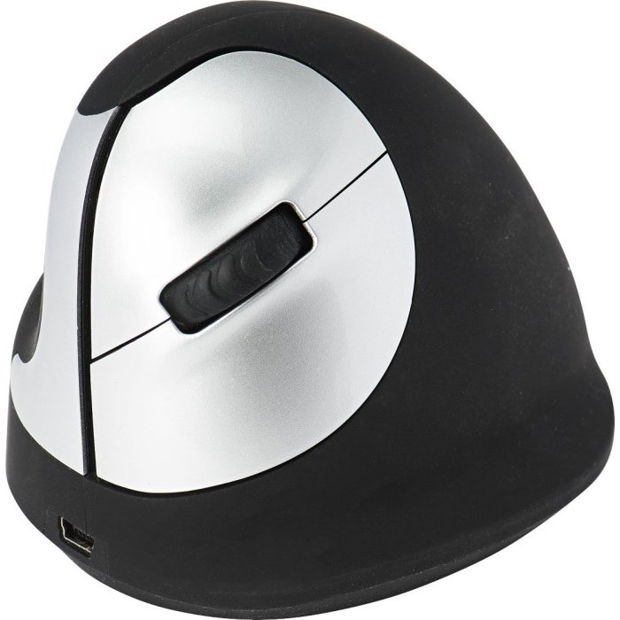 Mouse Vertical Left Handed Black Silver