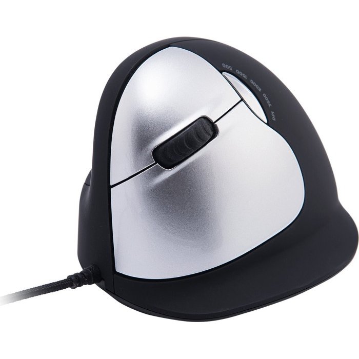 Mouse Vertical Left Handed Black Silver