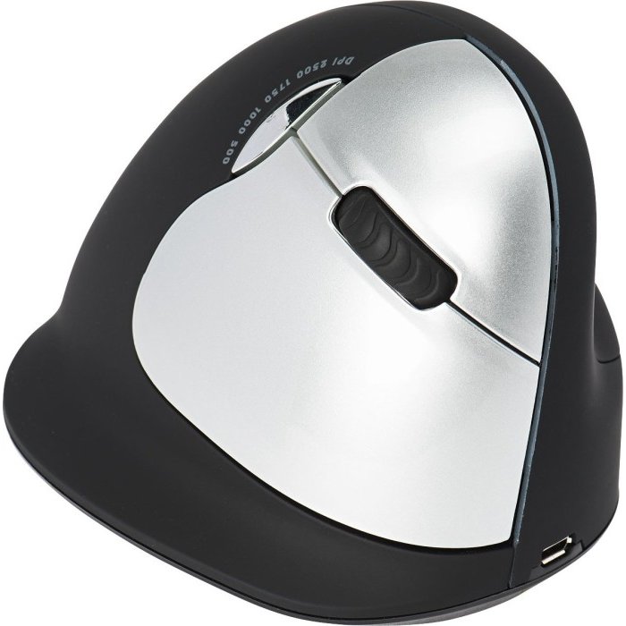 Mouse Vertical Right Handed Black Silver