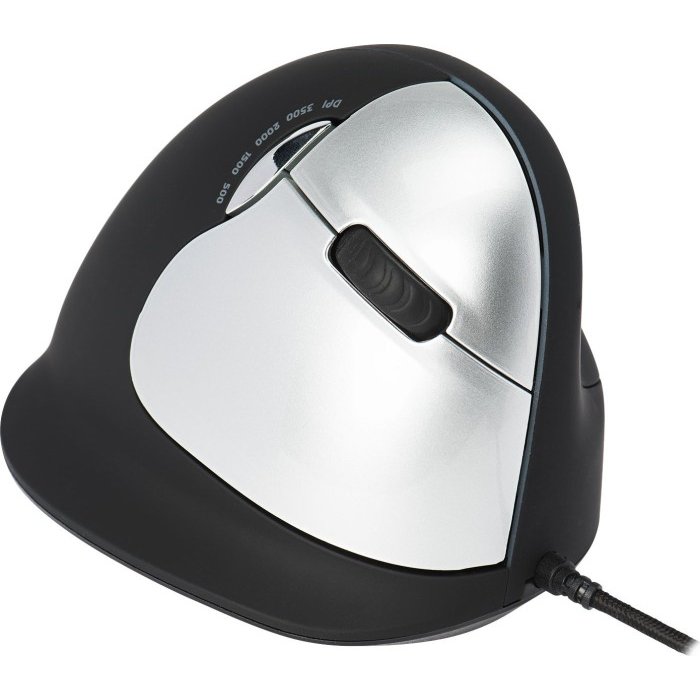 Mouse Vertical Right Handed Black Silver