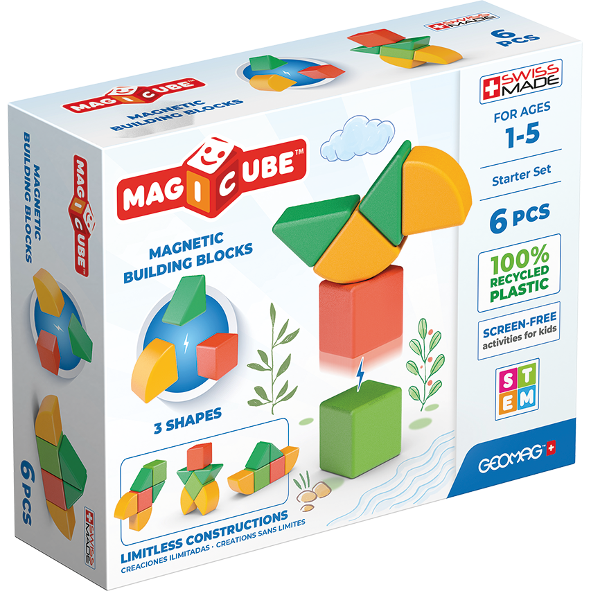 Set de constructie magnetic Magicube Animale 6 piese