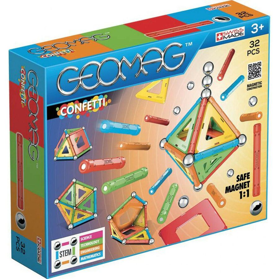 Set de constructie magnetic Confetti 32 piese