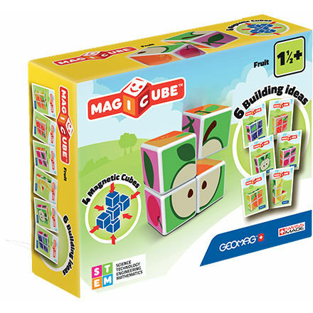 Set de constructie magnetic Fruit 4 piese