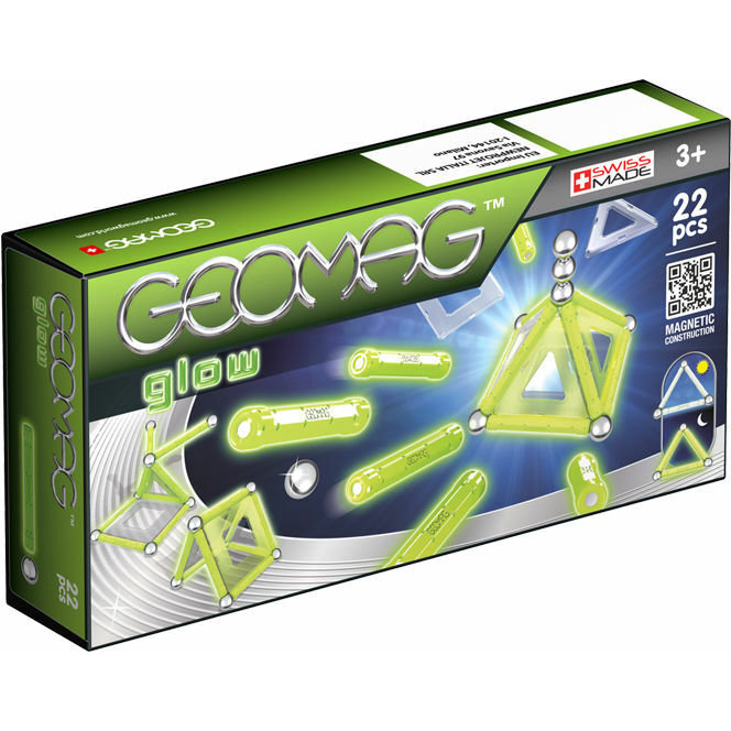 Set de constructie magnetic Glow 22 piese