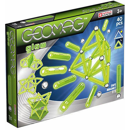 Set de constructie magnetic Glow 40 piese
