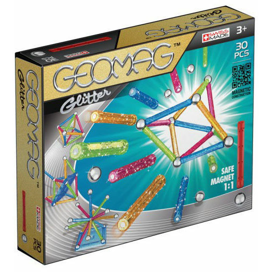 Set de constructie magnetic Glitter 30 piese