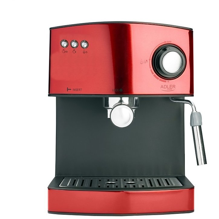 Espressor Manual AD4404R 15 bar 1.6L 850W Black Red