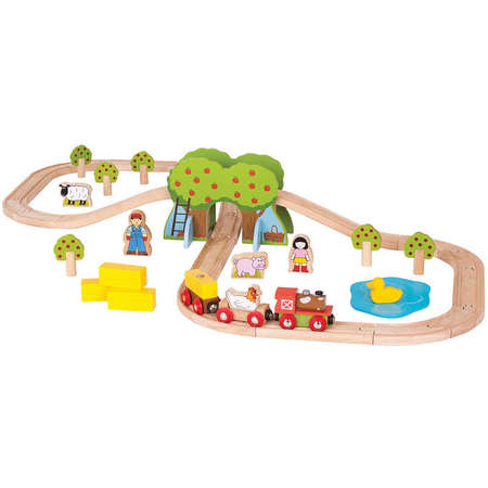 Set BigJigs Toys Trenuletul de la ferma