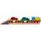 Set BigJigs Toys Trenulet cu platforma auto