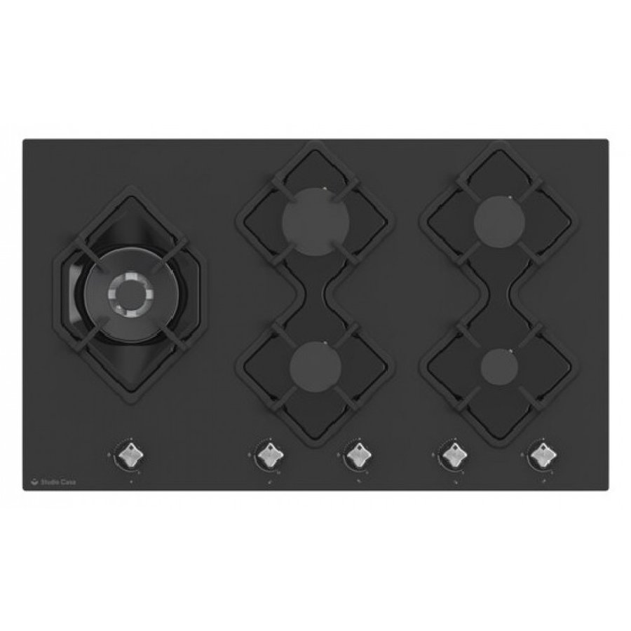 Plita incorporabila Diamante 5 arzatoare 90cm Black