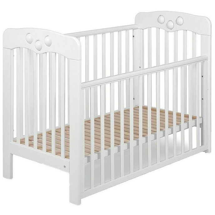 Patut din lemn de mesteacan cu laterala culisanta YappyPlay 120x60cm Alb