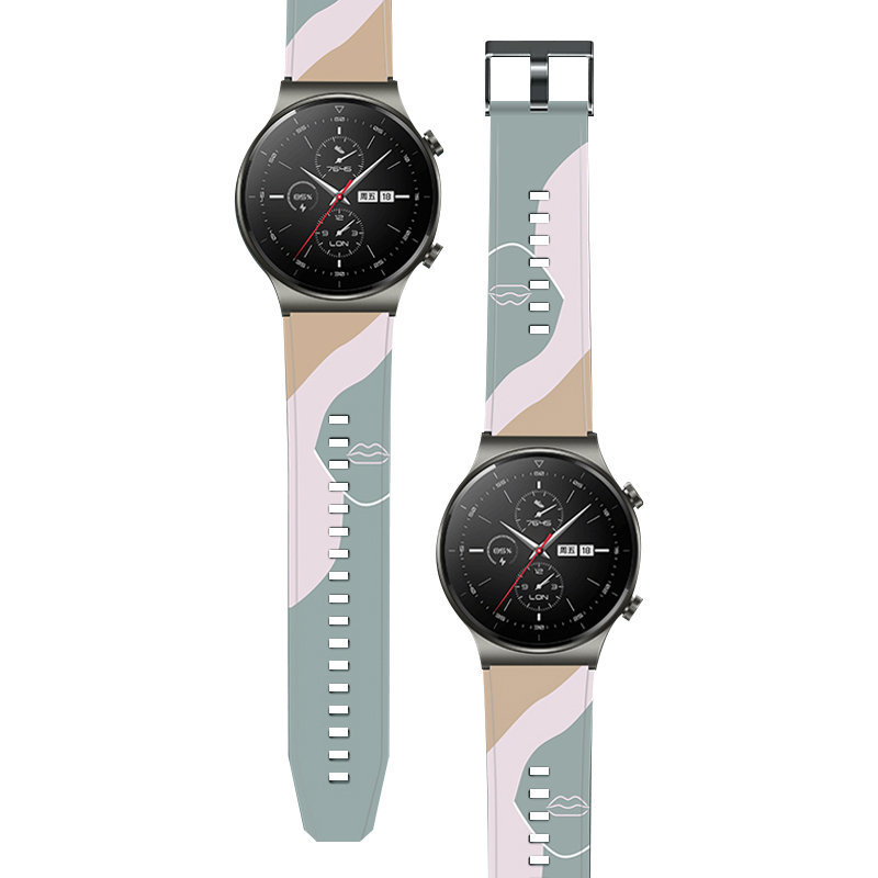 Accesoriu smartwatch Curea silicon Moro V1 compatibila cu Huawei Watch GT 2 Pro Multicolor