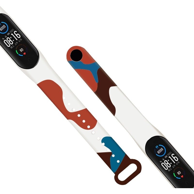 Accesoriu smartwatch Curea silicon Moro V15 compatibila cu Xiaomi Mi Band 5/6/6 NFC Multicolor