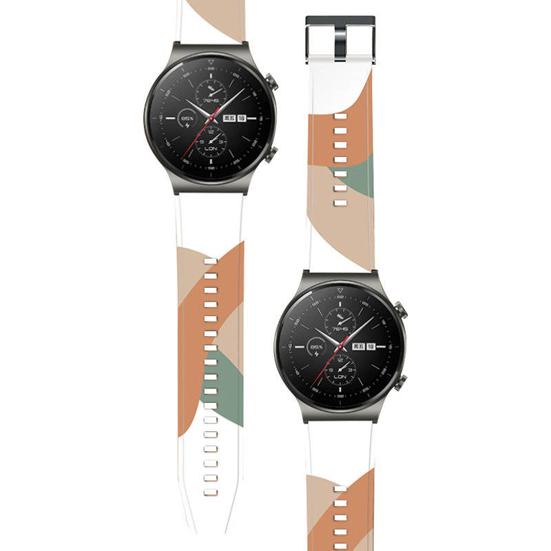 OEM Accesoriu smartwatch Curea silicon Moro V4 compatibila cu Huawei Watch GT 2 Pro Multicolor