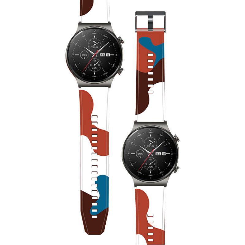 OEM Accesoriu smartwatch Curea silicon Moro V9 compatibila cu Huawei Watch GT 2 Pro Multicolor