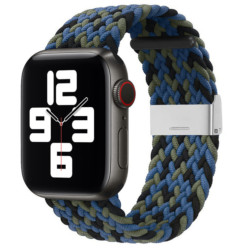 Accesoriu smartwatch Curea textila Braided Fabric V4 compatibila cu Apple Watch 1/2/3/4/5/6/7/SE 42/44/45mm Multicolor
