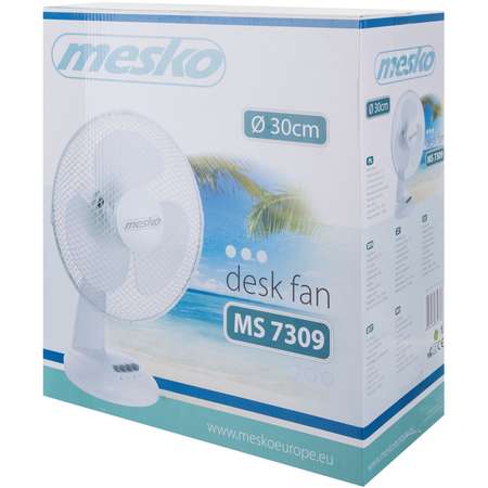 Ventilator de birou MESKO MS7309 3 viteze 40W White