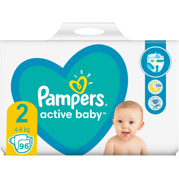 Scutece Active Nr 2 4-8Kg 96buc