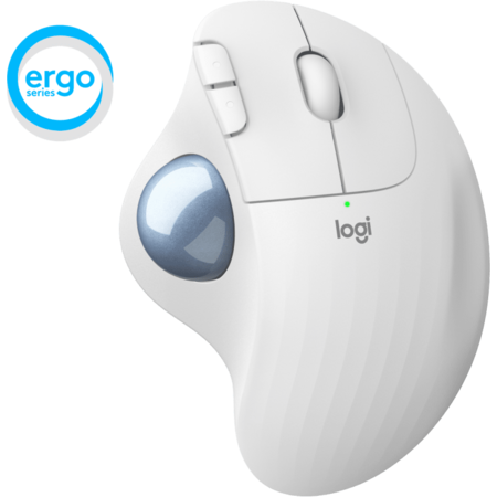 Mouse Wireless Logitech 910-005870 ERGO M575 Trackball Alb