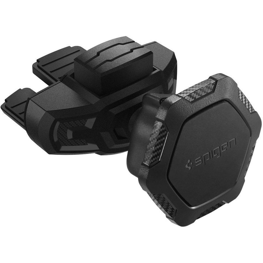 Suport QS24 Magnetic CD Slot Mount, Rotire 360 grade, Negru