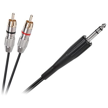 Cablu Audio Generic Jack 6.3mm - RCA 3m Negru