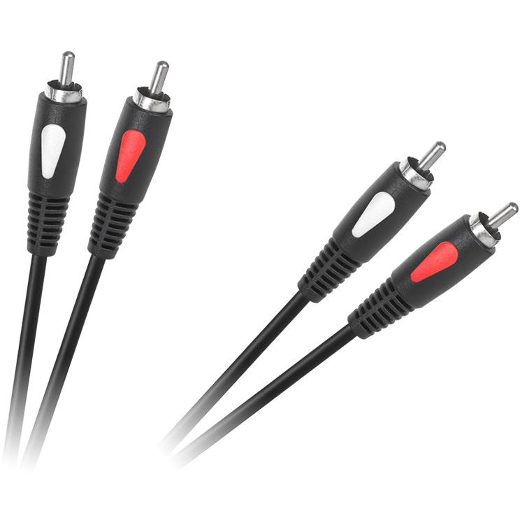 Cablu Audio Cabletech 2x RCA - 2x RCA 10m Black — imaginea 2