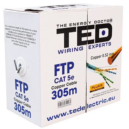 CABLU FTP CAT 5E CUPRU 0.52MM 305M TED Ted Electric ELECTRIC