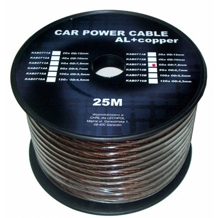 CABLU PUTERE CU-AL 6GA (7.8MM/13.29MM2) 25M Peiying N