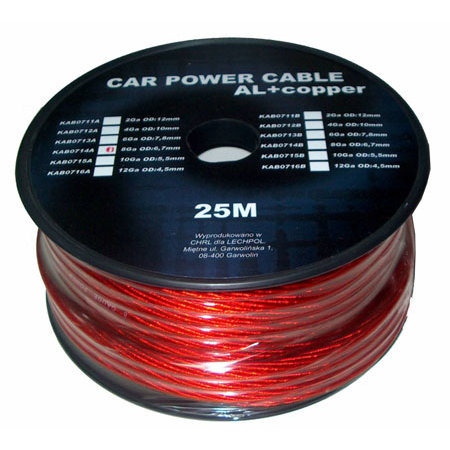CABLU PUTERE CU-AL 8GA (6.7MM/8.31MM2) 25M Cabletech RO