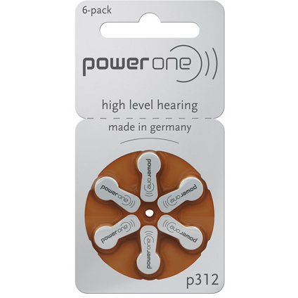 SET BATERII AUDITIVE P312 POWER ONE 6BUC