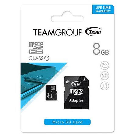 MICRO SD CARD 8GB CU ADAPTOR TEAMGROUP