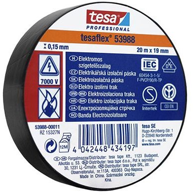 BANDA IZOLATOARE TESAFLEX 20M NEGRU 10 BUC